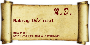 Makray Dániel névjegykártya